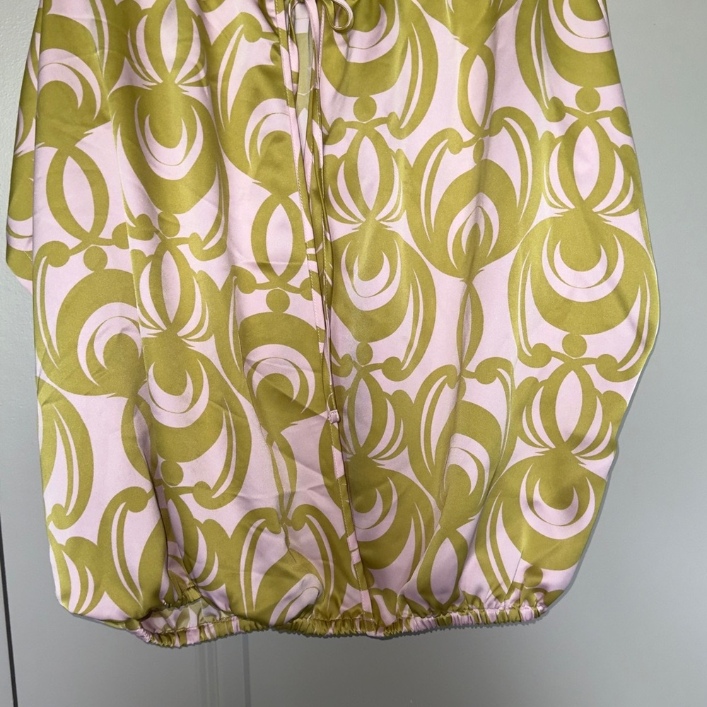 Worthington Pink and Green Blouse Top - Picture 3 of 5